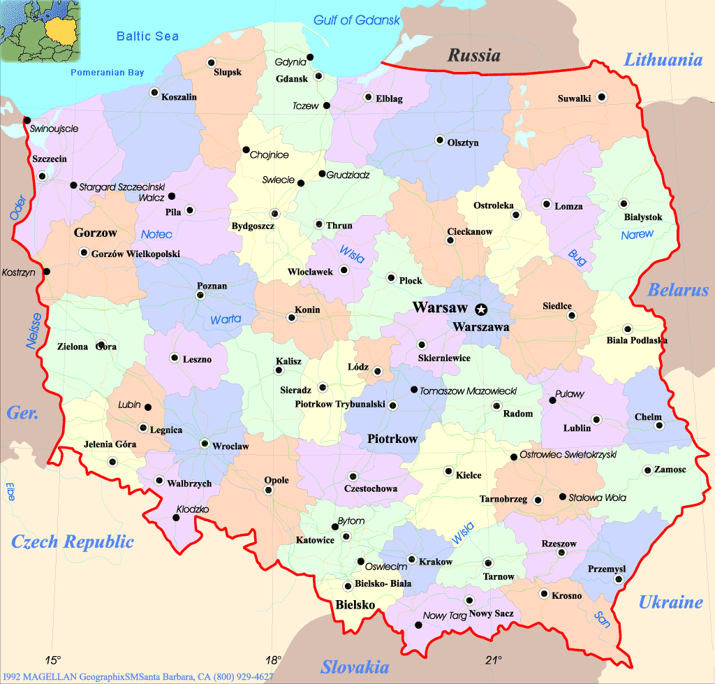 Sosnowiec map